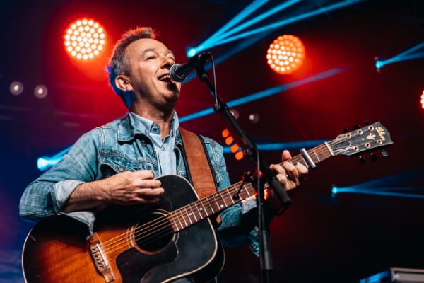 Jimmy Rankin performing live with acoustic guitar